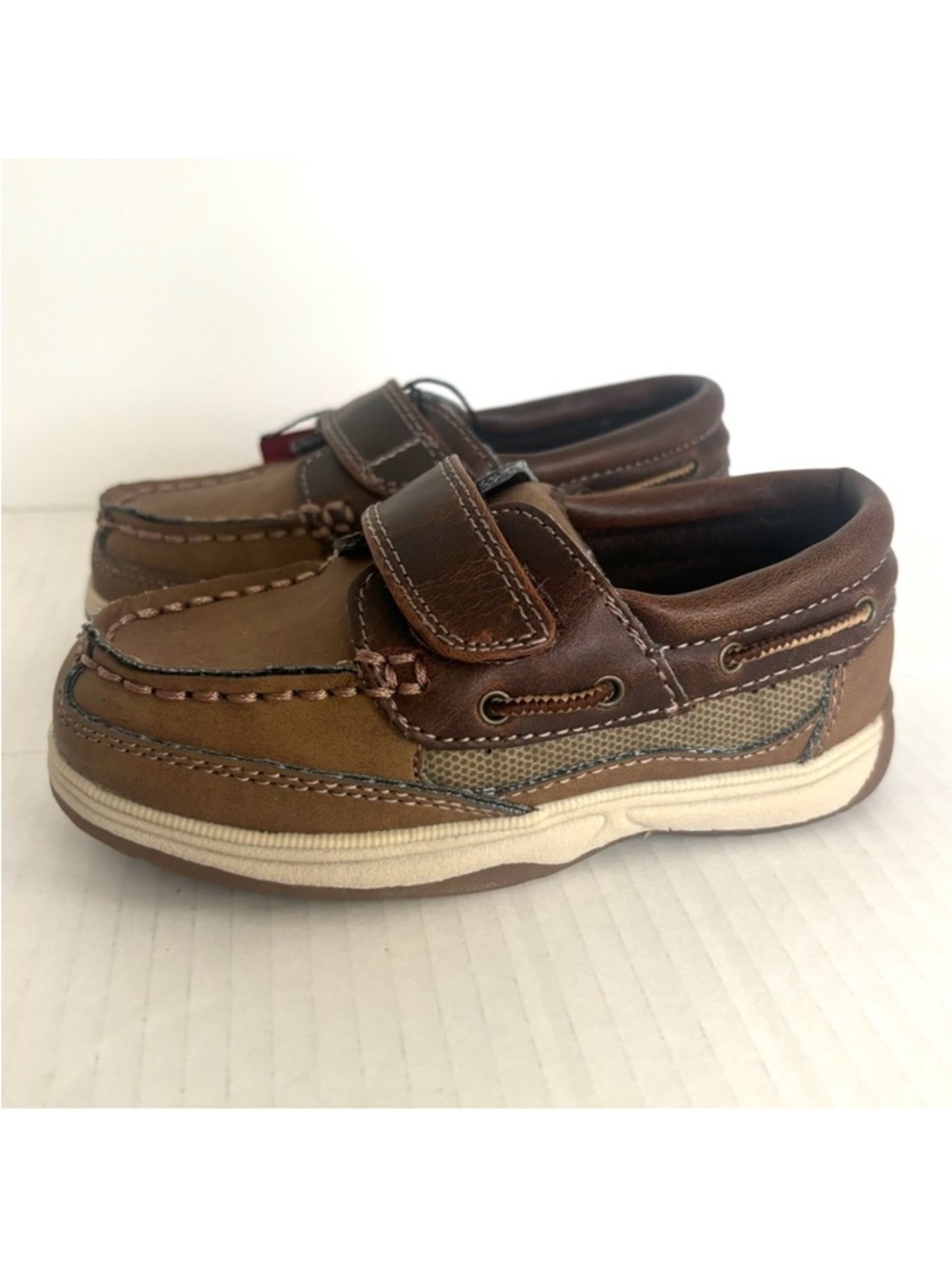 Dexter Boat Shoes Loafers Brown Hook and Loop Toddler Size 7.5